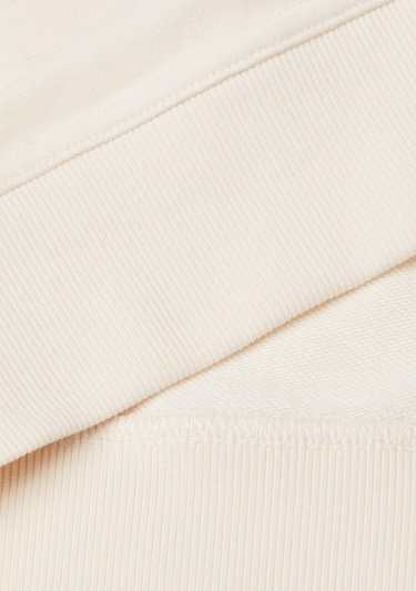  Kadın Krem Koton Karışımlı Çiçek Desenli Sweatshirt