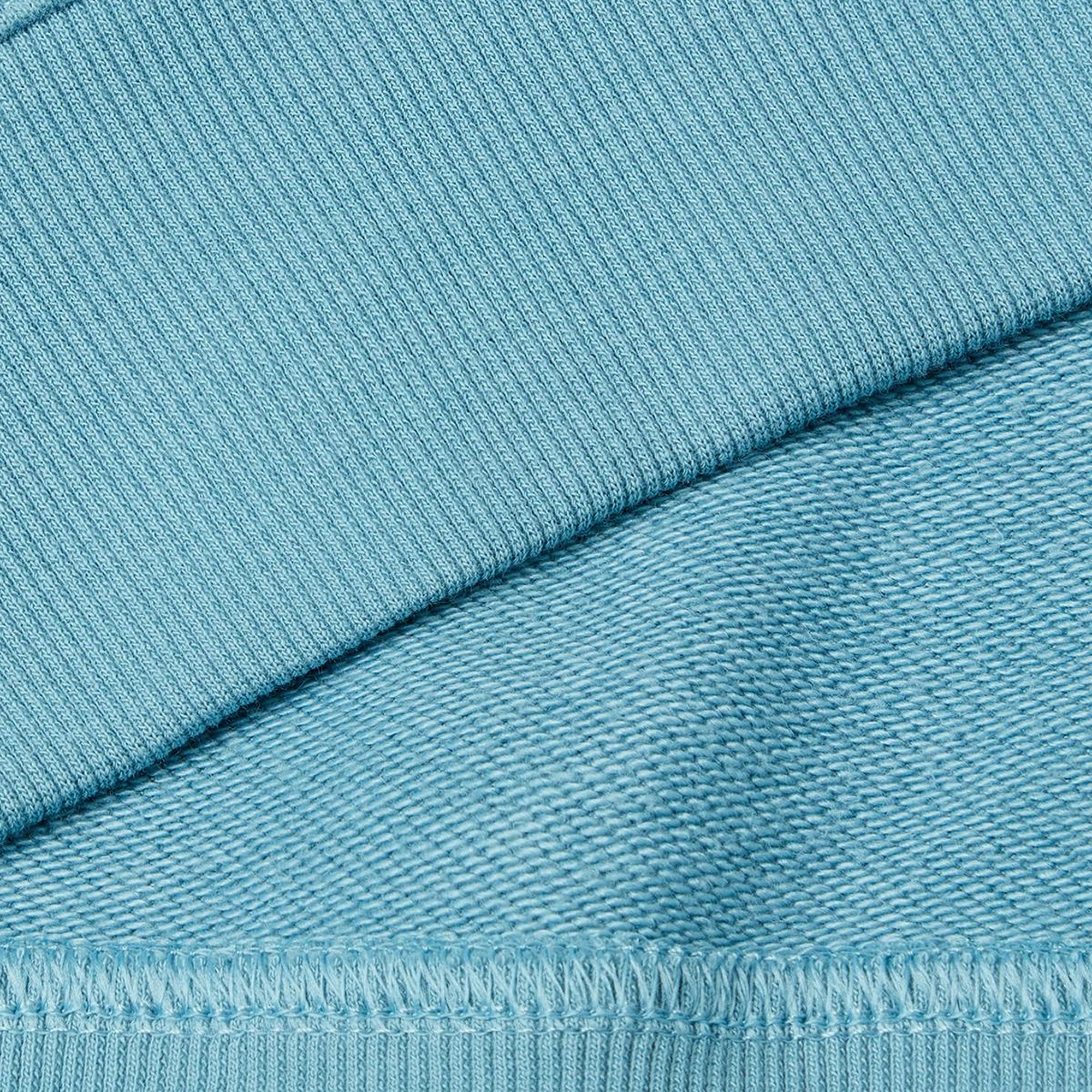 Kadın Mavi Koton Karışımlı Çiçek Desenli Sweatshirt