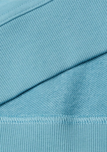  Kadın Mavi Koton Karışımlı Çiçek Desenli Sweatshirt