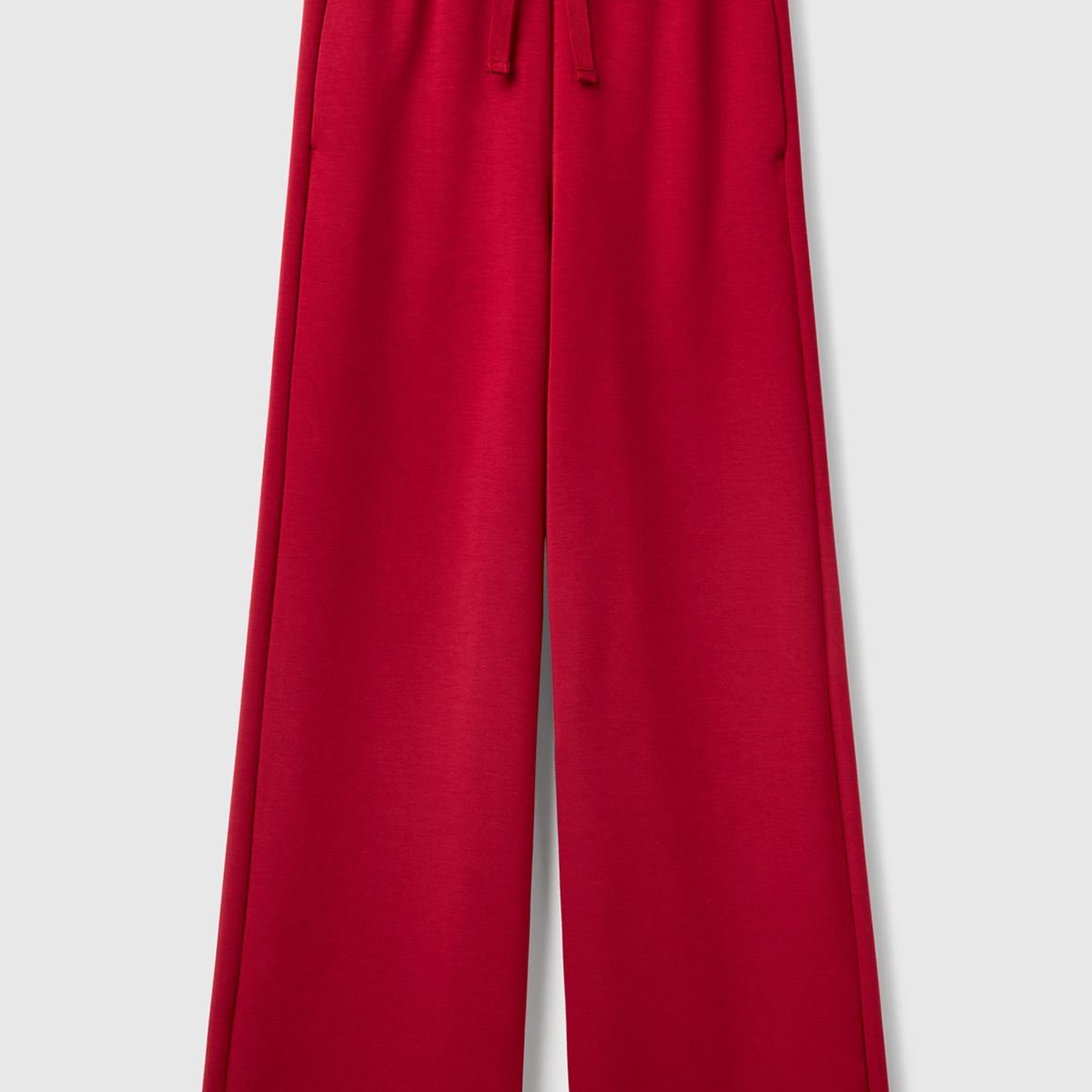 Kadın Bordo Modal Karışımlı Bol Paça Eşofman Altı