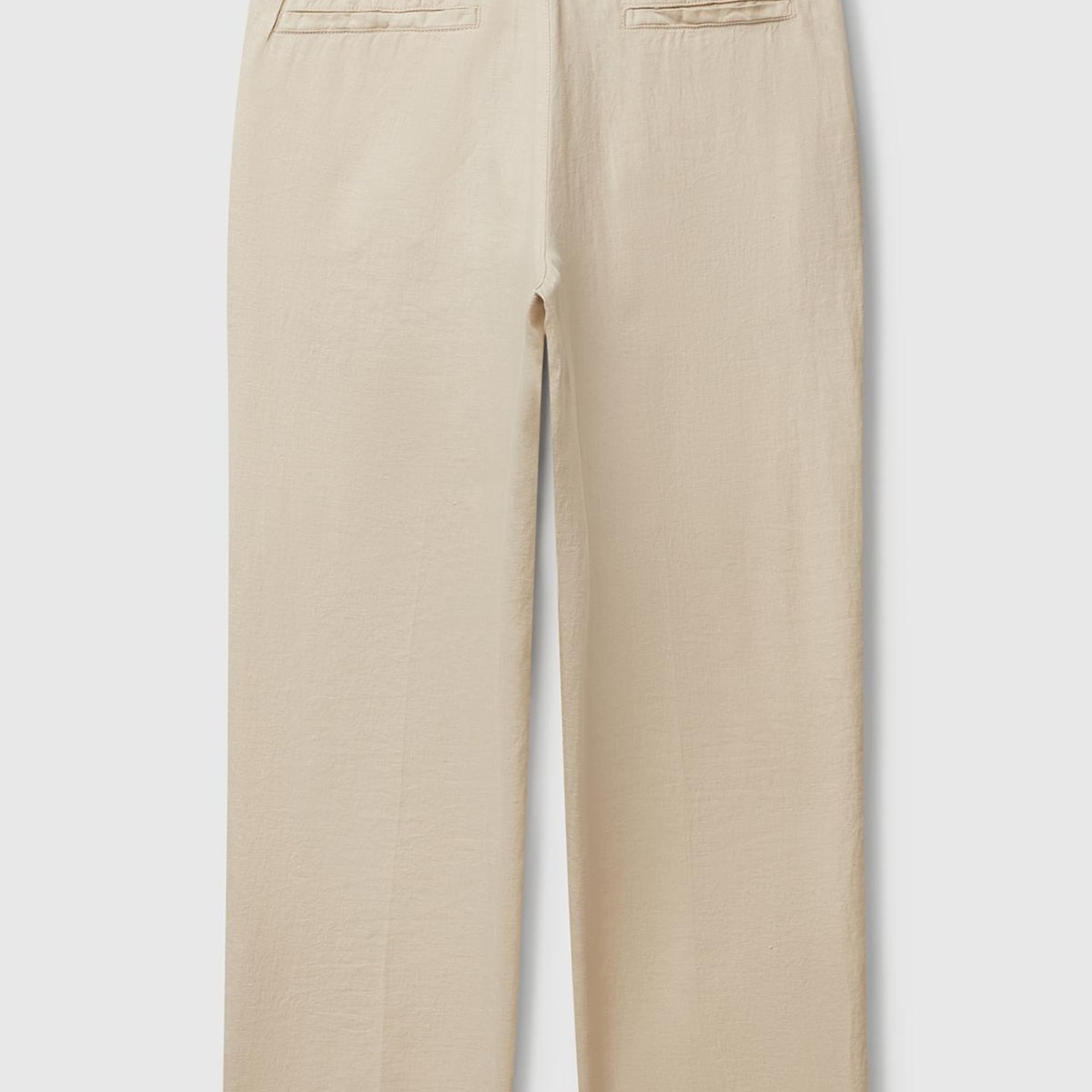 Erkek Taş Rengi %100 Keten Pantolon