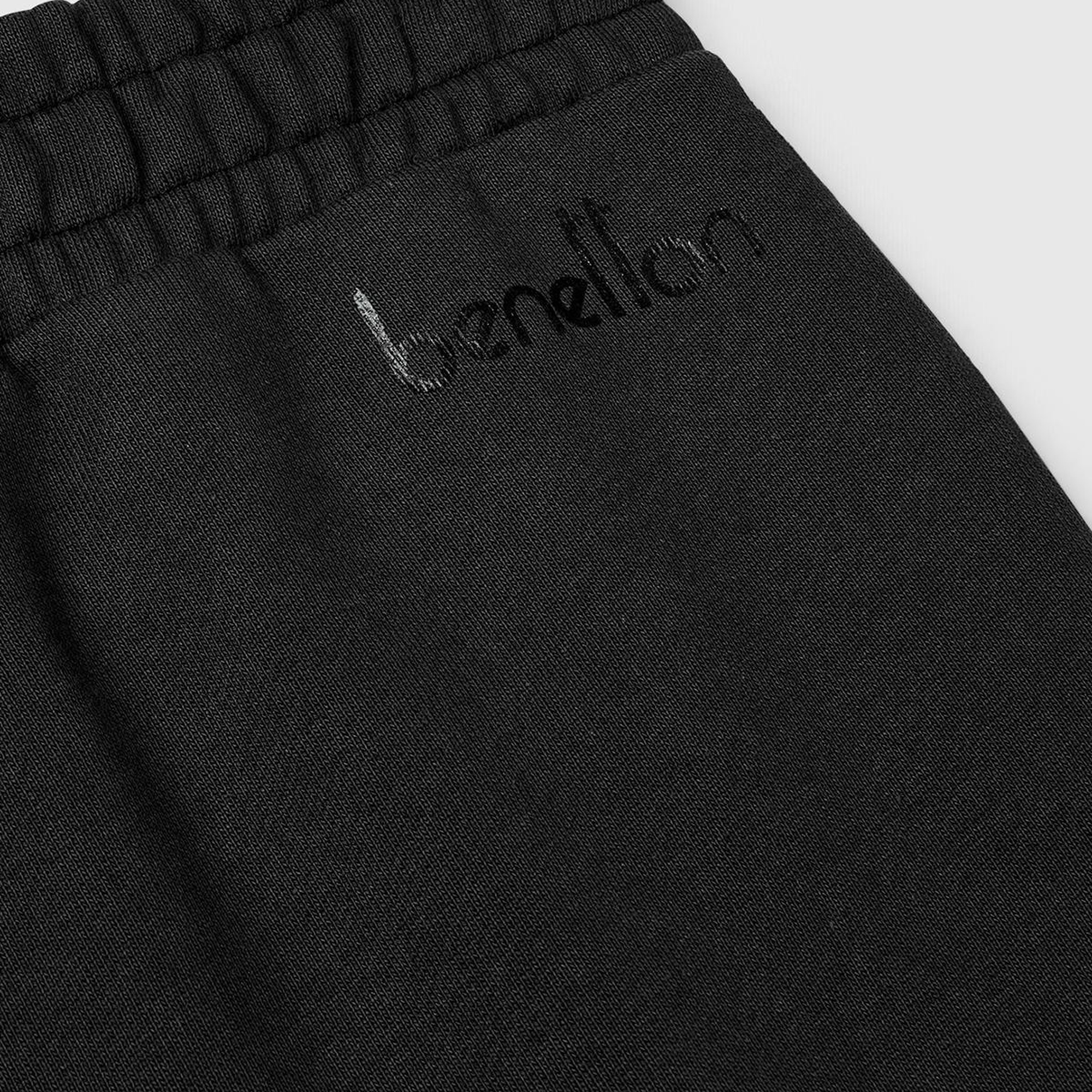 Kadın Siyah %100 Pamuk Manşetli Beli Lastikli Regular Fit Eşofman Altı