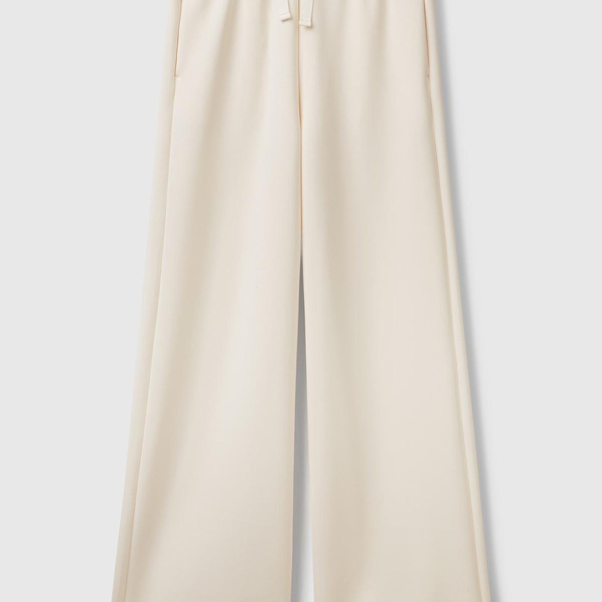 Kadın Krem Modal Karışımlı Bol Paça Eşofman Altı