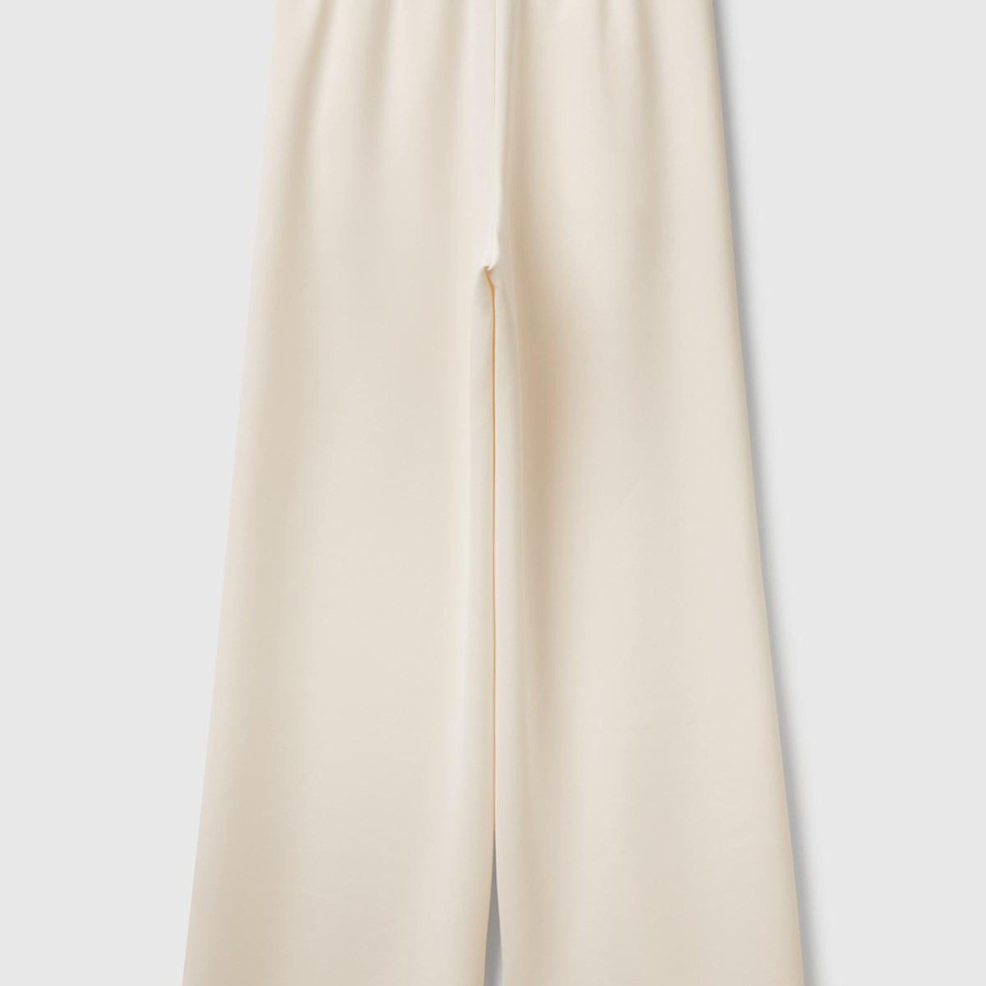 Kadın Krem Modal Karışımlı Bol Paça Eşofman Altı