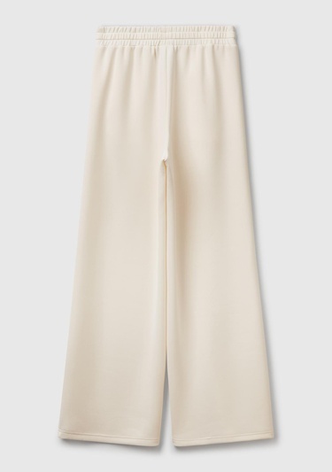  Kadın Krem Modal Karışımlı Bol Paça Eşofman Altı