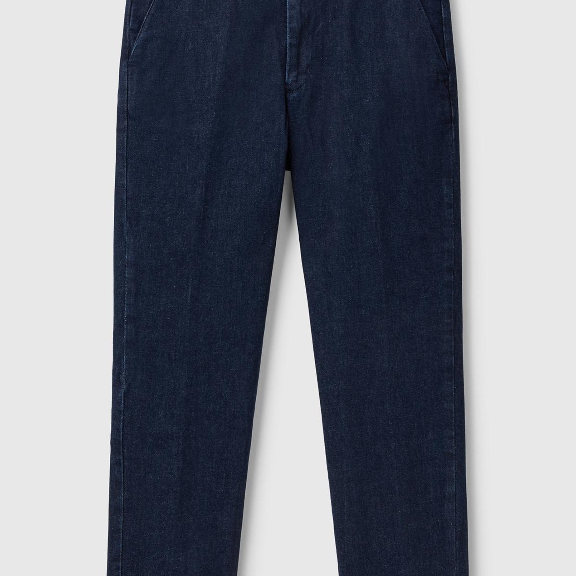 Erkek Koyu Mavi Slim Fit Denim Chino Pantolon