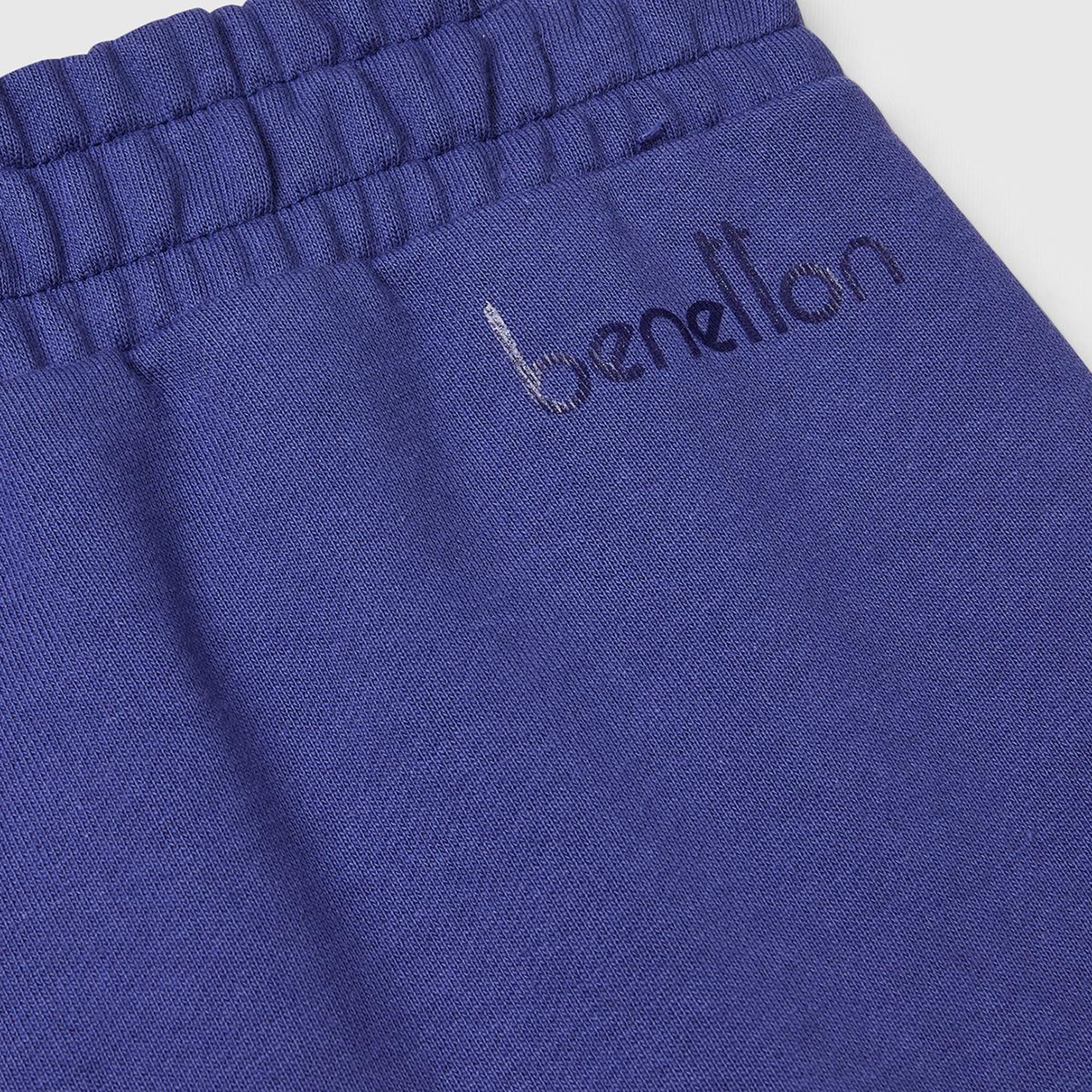 Kadın Lavanta Mavisi %100 Pamuk Manşetli Beli Lastikli Regular Fit Eşofman Altı