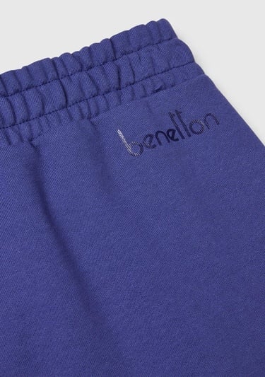  Kadın Lavanta Mavisi %100 Pamuk Manşetli Beli Lastikli Regular Fit Eşofman Altı