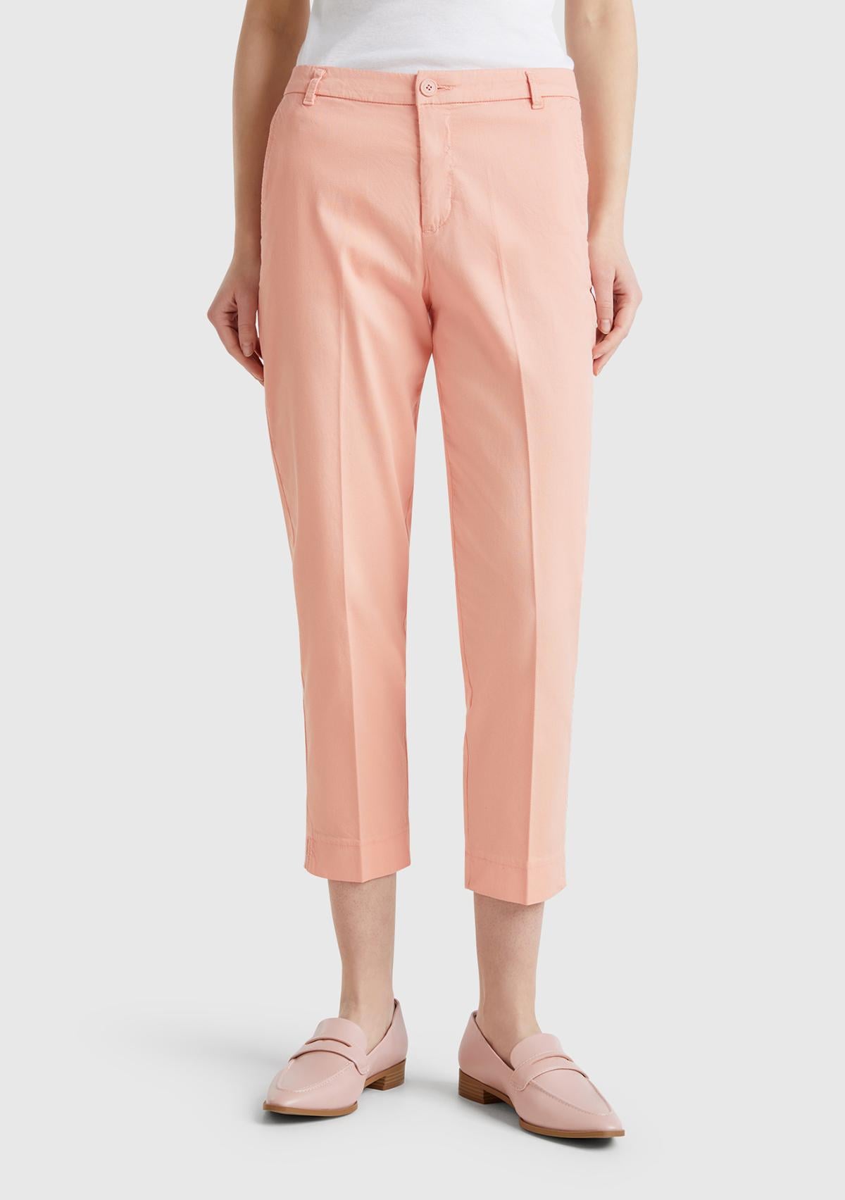  Kadın Pembe Mevsimlik Chino Pantolon