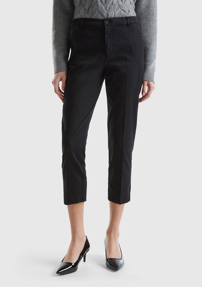  Kadın Siyah Mevsimlik Chino Pantolon