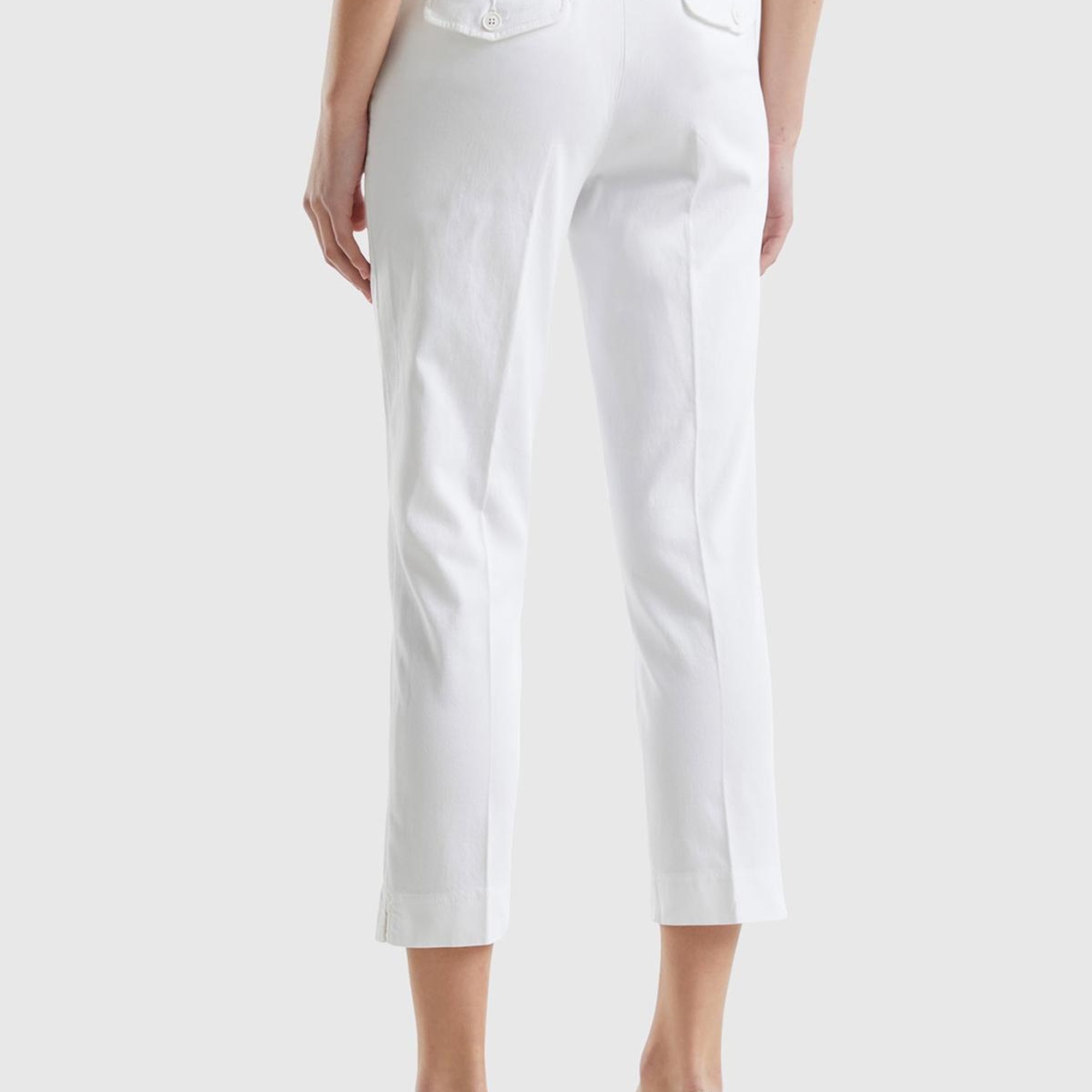 Kadın Beyaz Mevsimlik Chino Pantolon