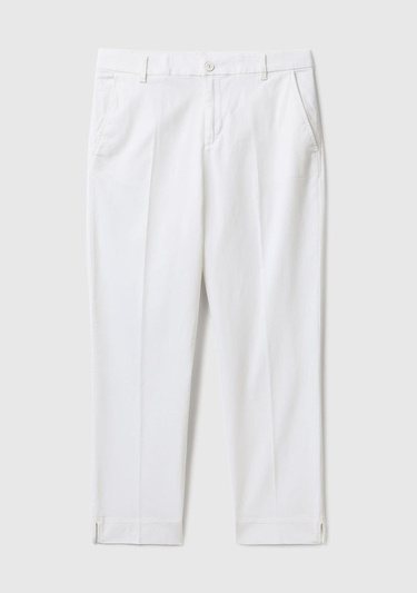  Kadın Beyaz Mevsimlik Chino Pantolon