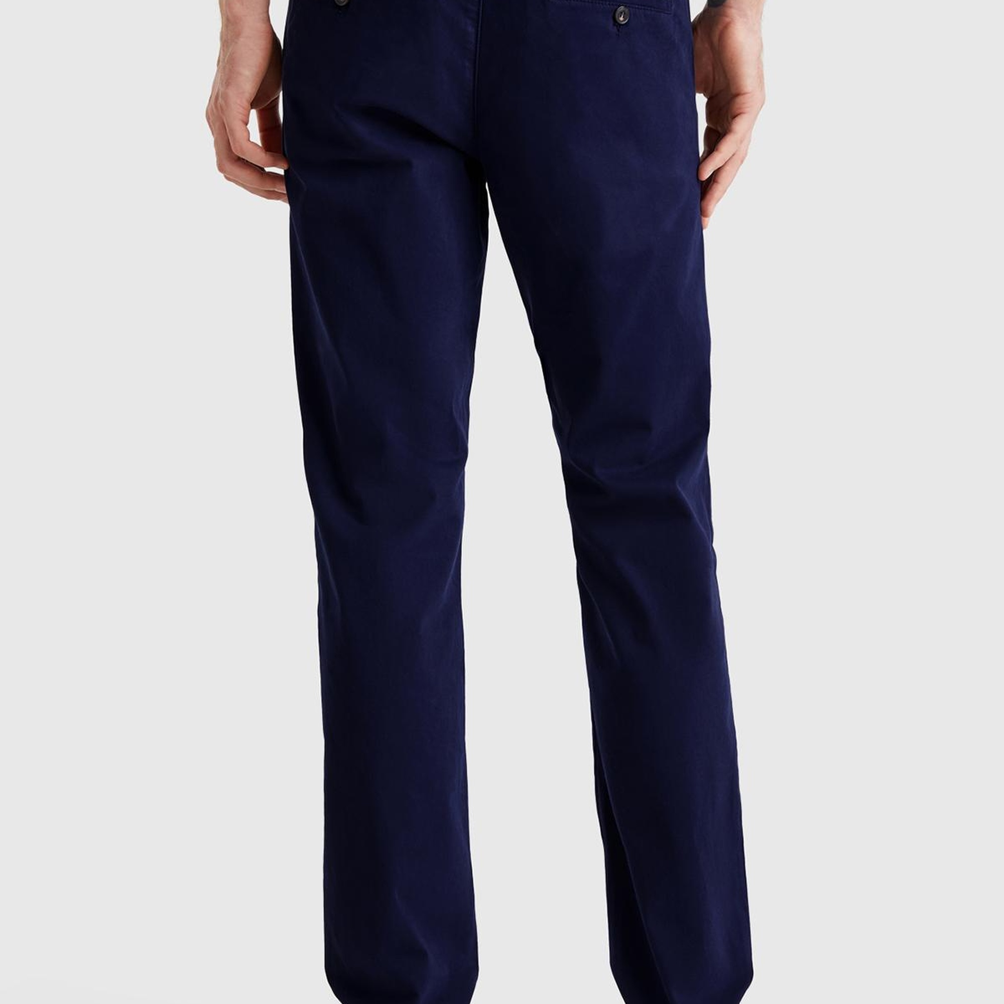 Erkek Lacivert Slim Fit Chino Pantolon