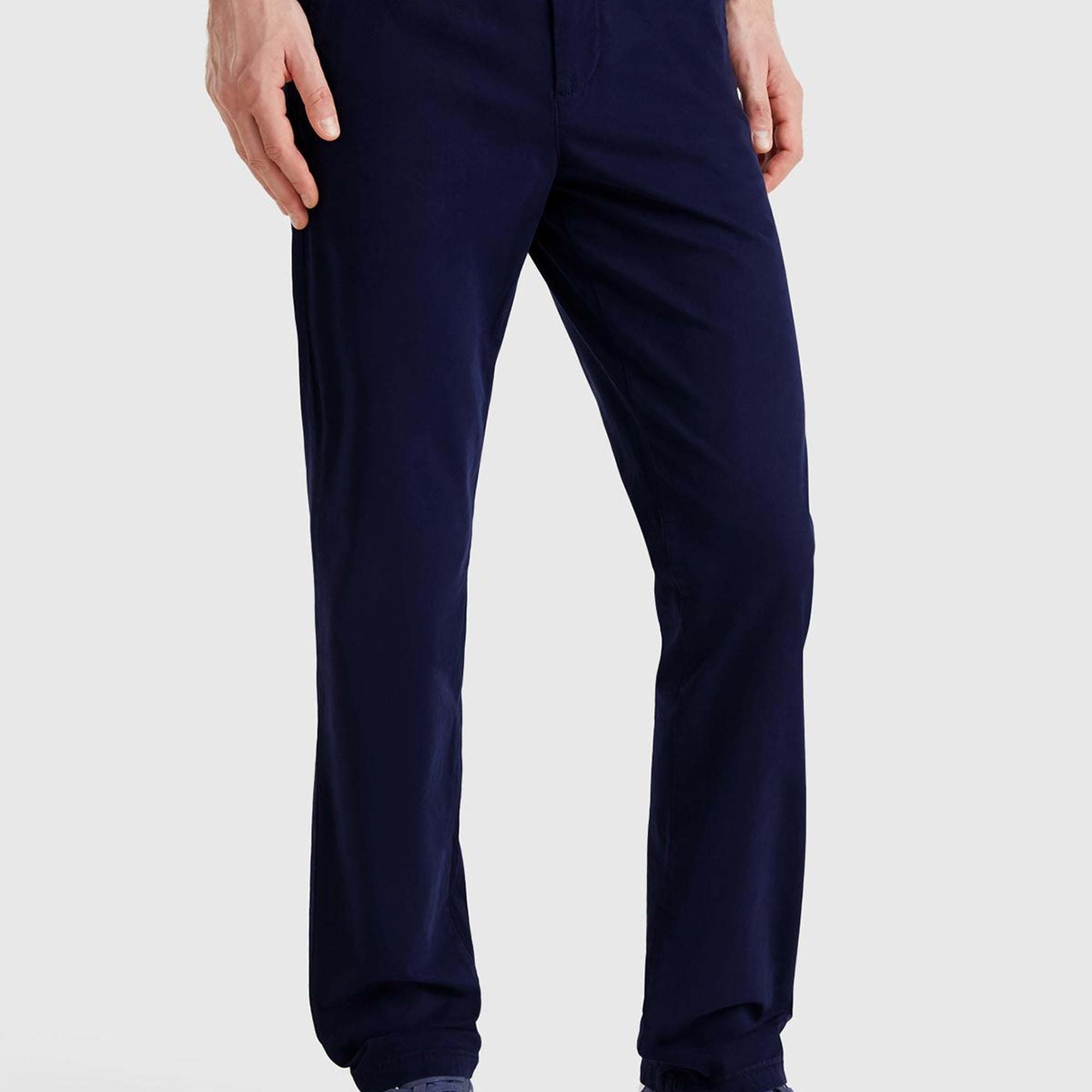 Erkek Lacivert Slim Fit Chino Pantolon