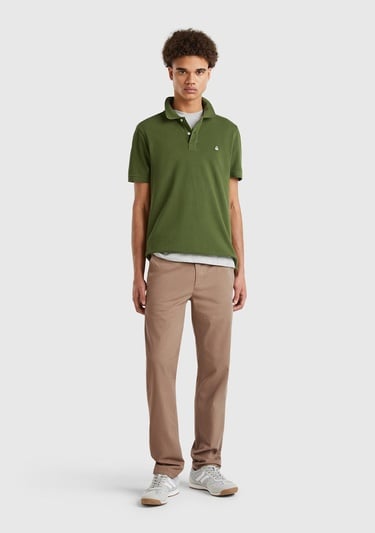  Erkek Kahverengi Slim Fit Chino Pantolon