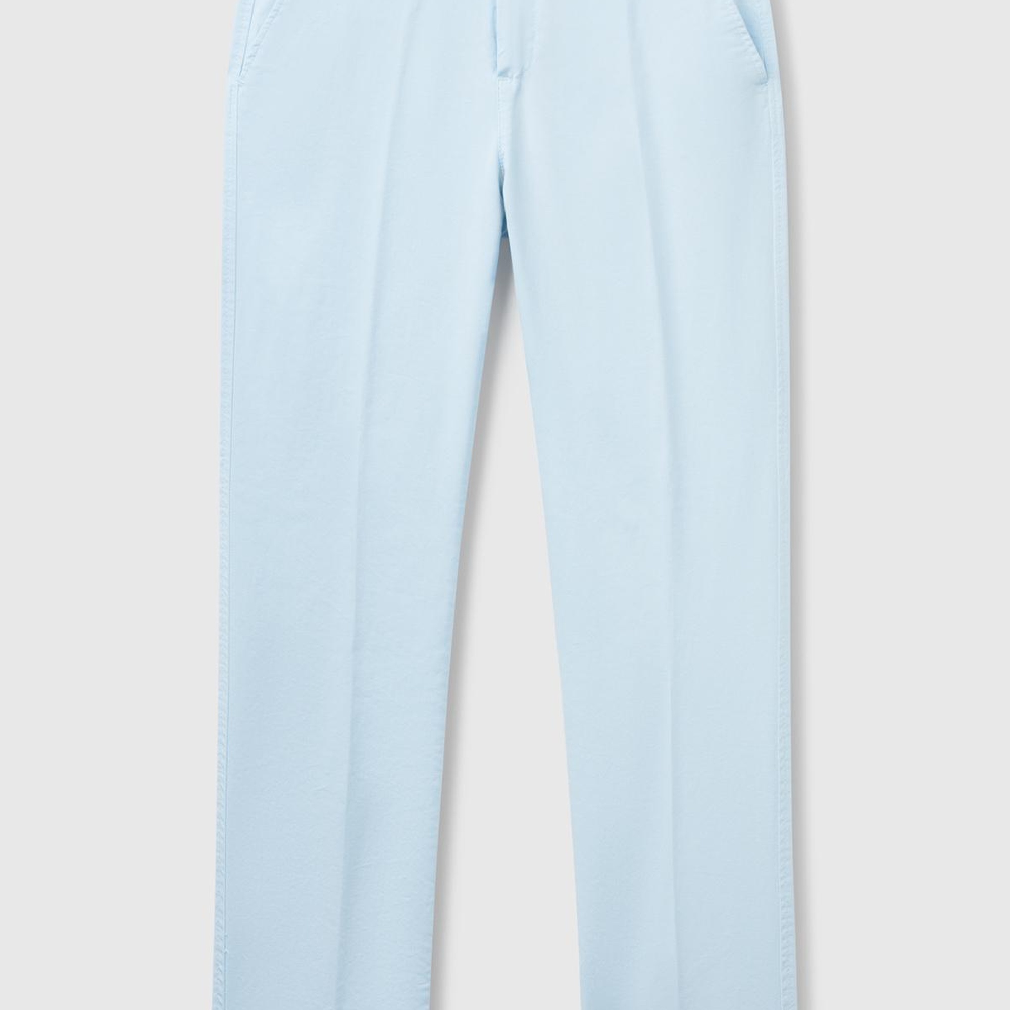 Kadın Açık Mavi Elastanlı Basic Chino Pantolon