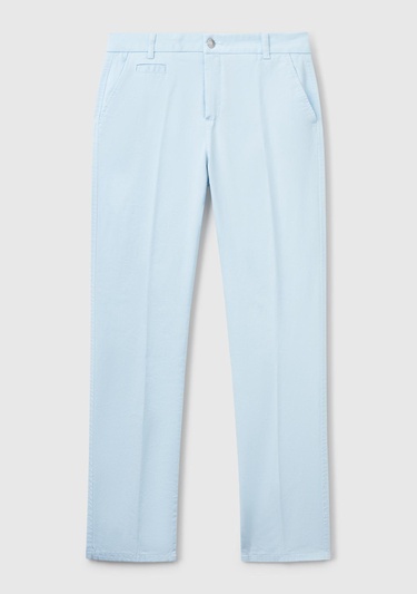  Kadın Açık Mavi Elastanlı Basic Chino Pantolon