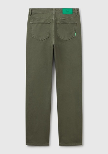  Kadın Soluk Yeşil %100 Pamuk Normal Bel Regular Fit Denim Pantolon