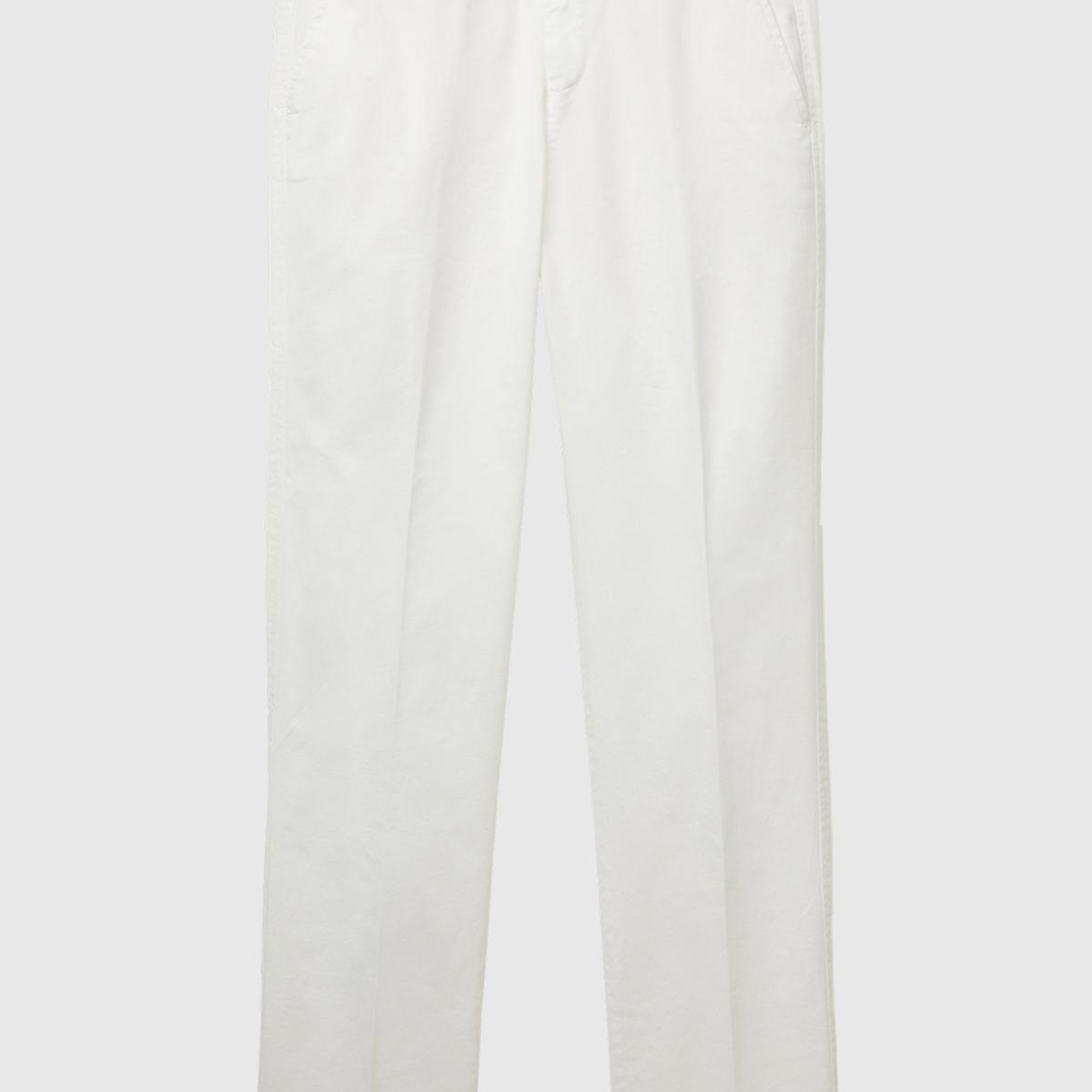 Kadın Beyaz Elastanlı Basic Chino Pantolon