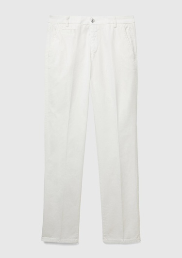  Kadın Beyaz Elastanlı Basic Chino Pantolon