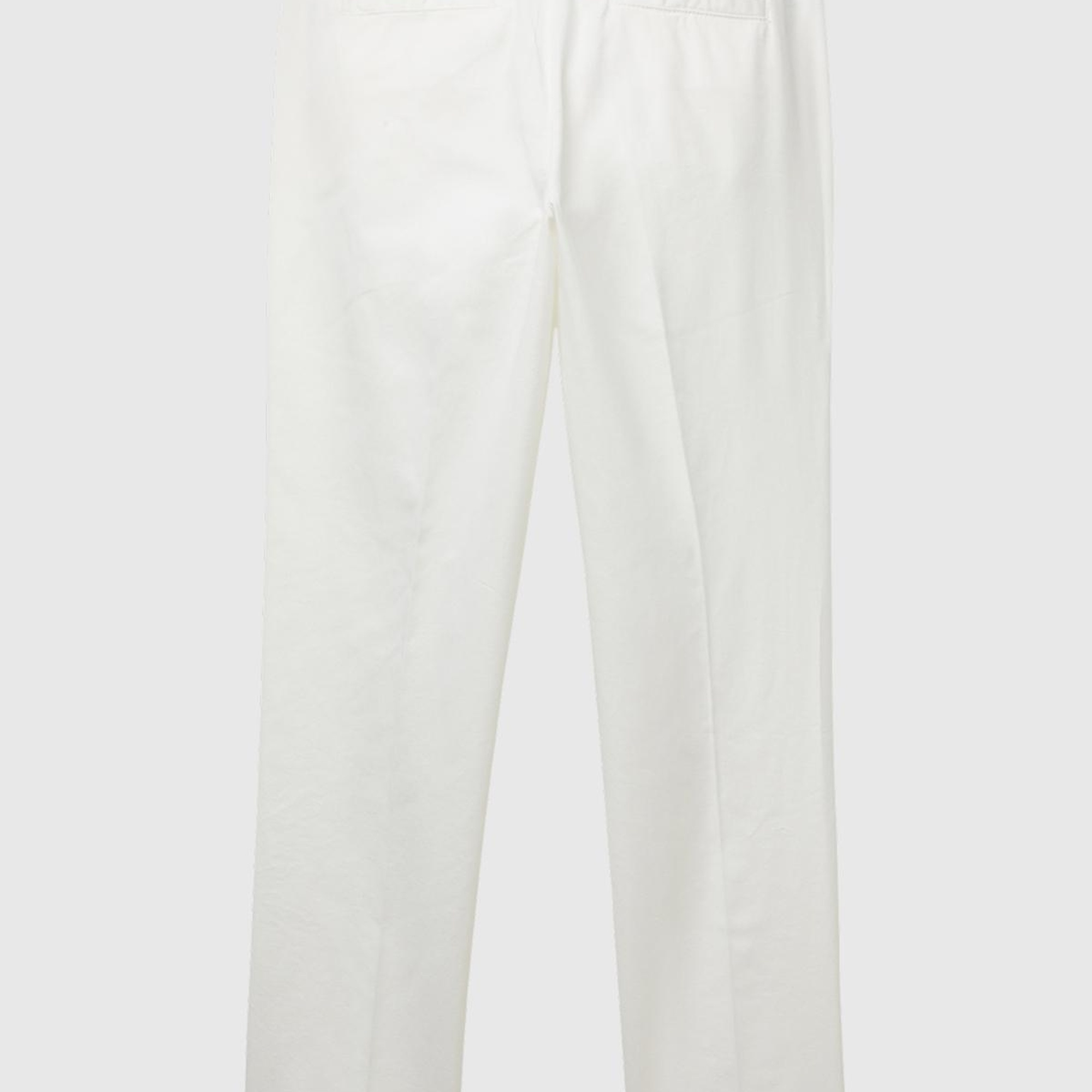 Kadın Beyaz Elastanlı Basic Chino Pantolon