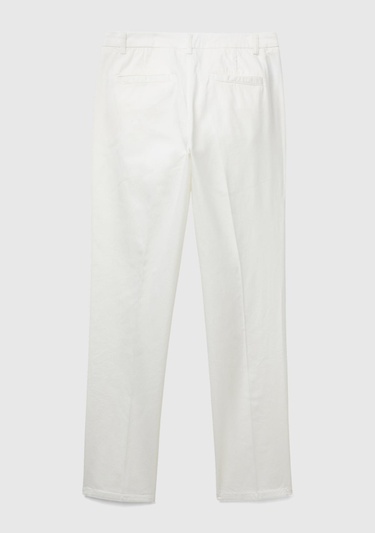  Kadın Beyaz Elastanlı Basic Chino Pantolon