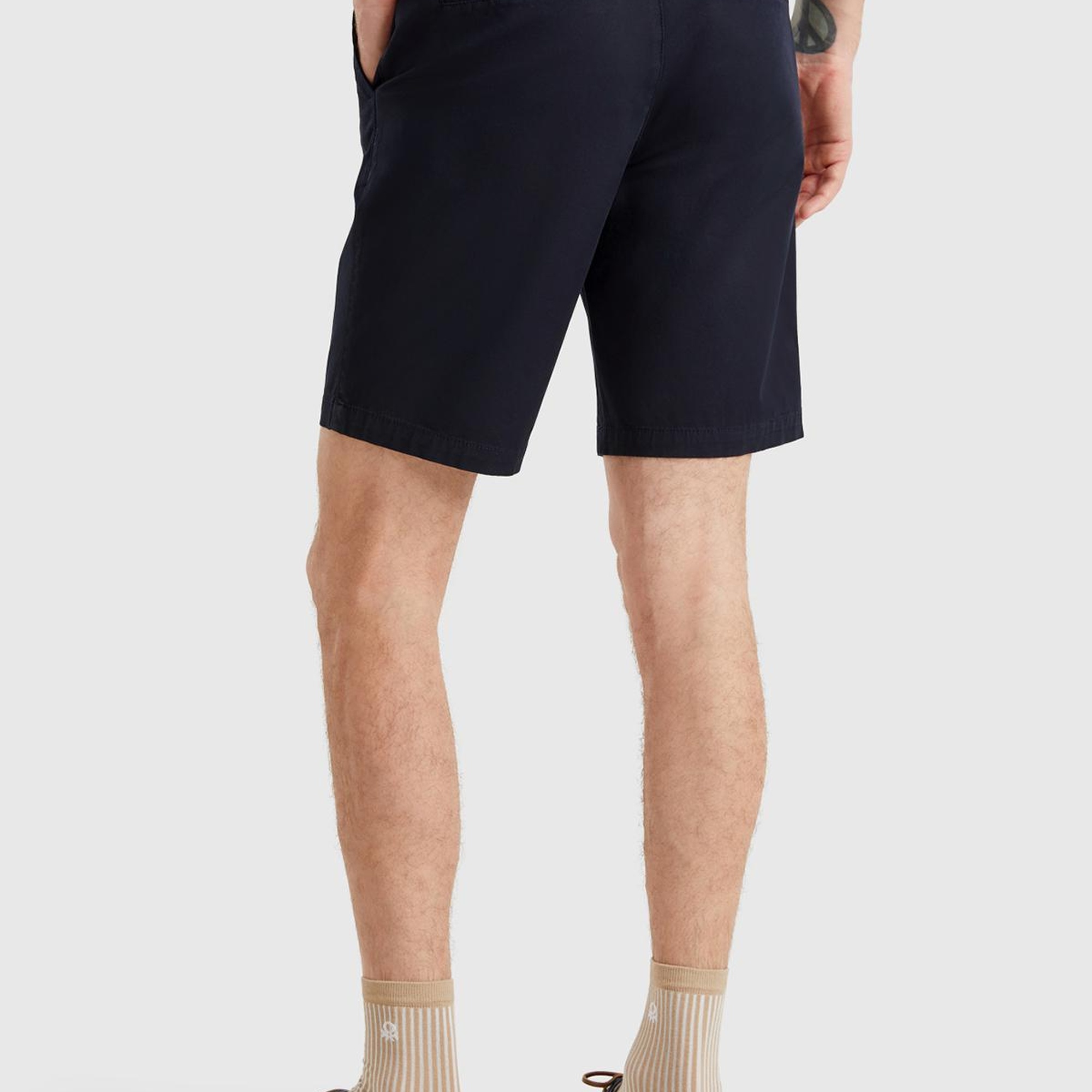 Erkek Lacivert Chino Bermuda