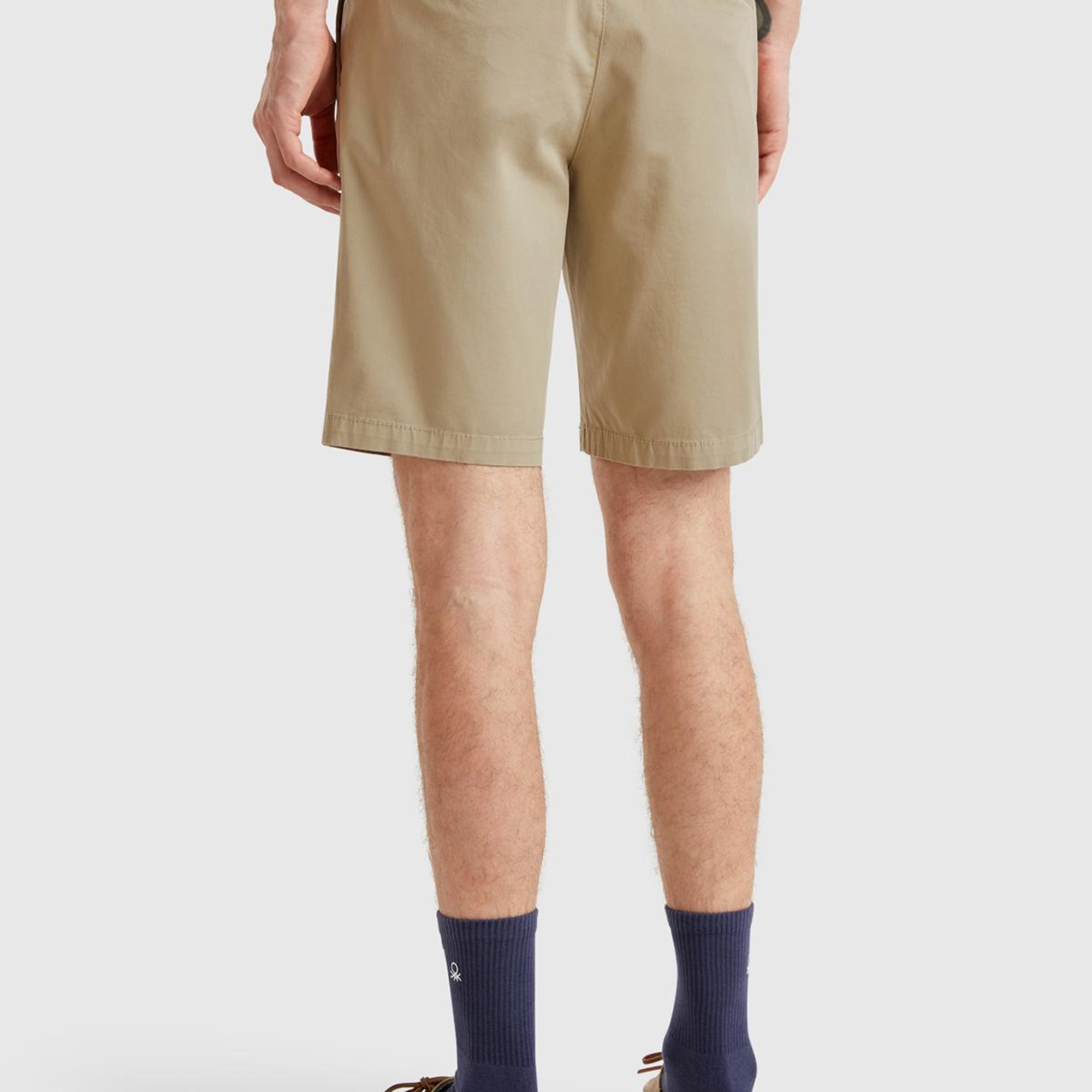 Erkek Haki Chino Bermuda