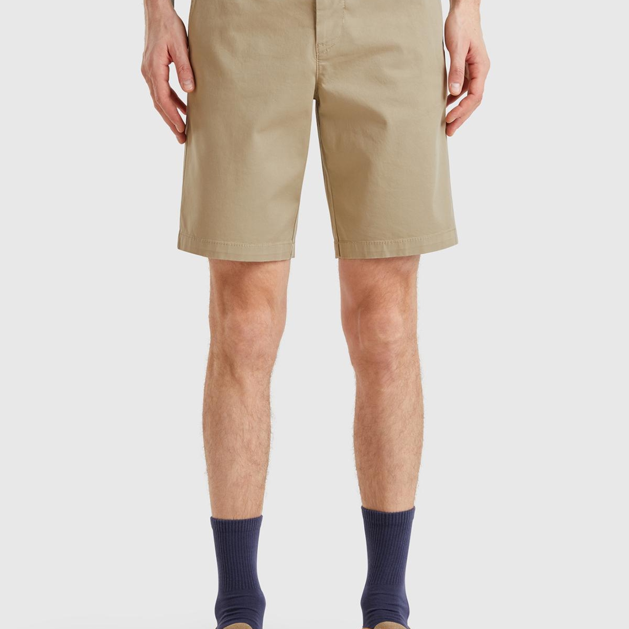 Erkek Haki Chino Bermuda