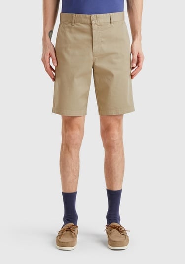  Erkek Haki Chino Bermuda