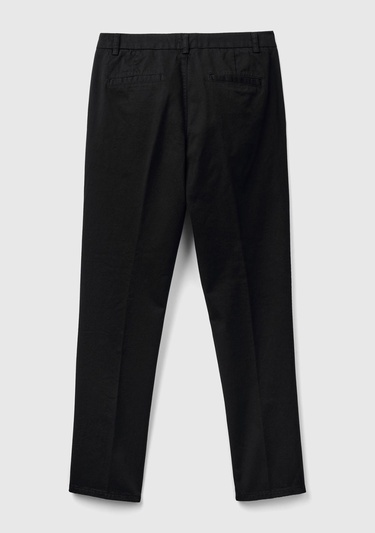  Kadın Siyah Elastanlı Basic Chino Pantolon