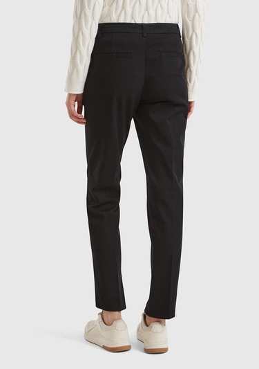  Kadın Siyah Elastanlı Basic Chino Pantolon