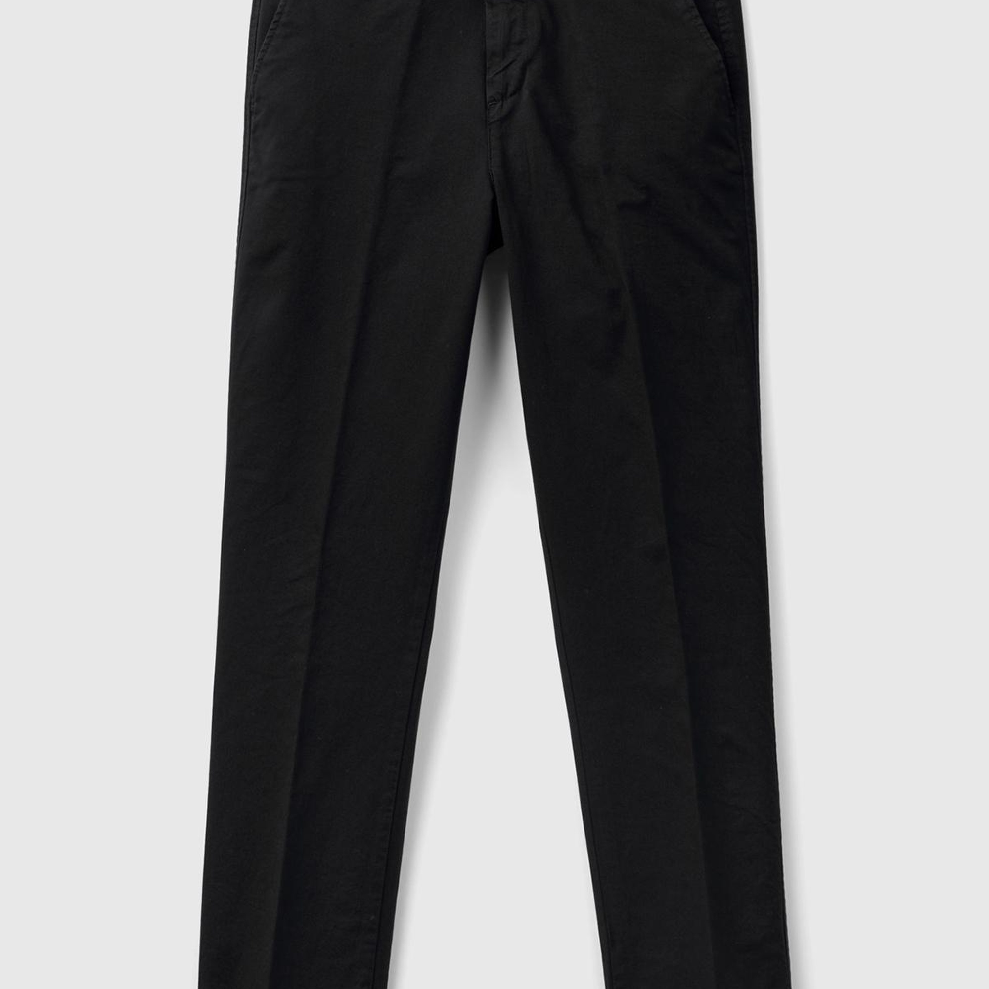 Kadın Siyah Elastanlı Basic Chino Pantolon