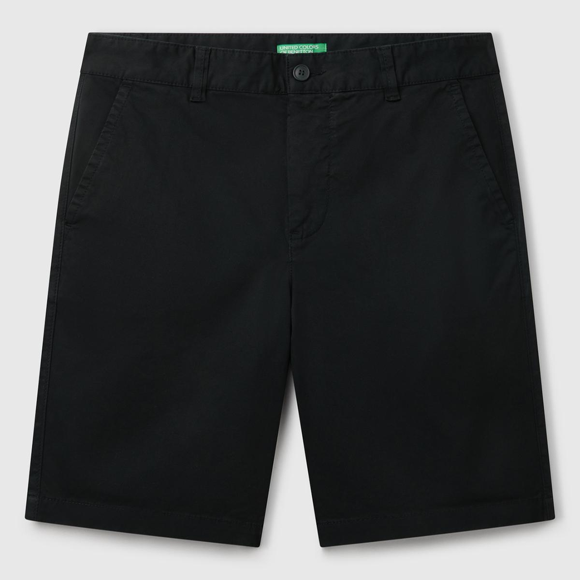 Erkek Siyah Chino Bermuda