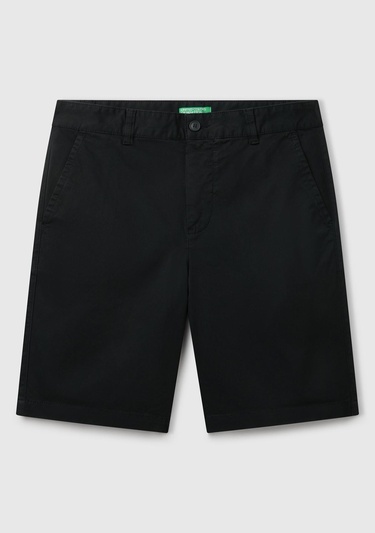  Erkek Siyah Chino Bermuda