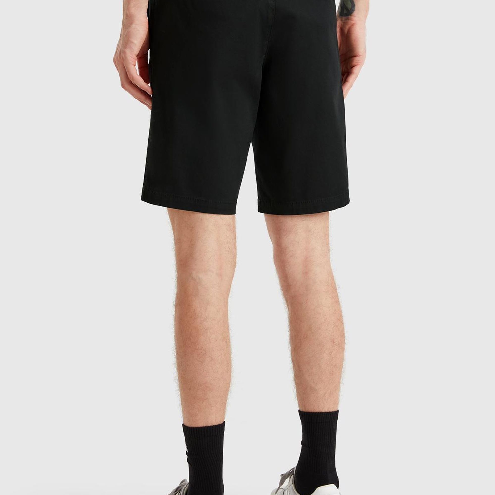 Erkek Siyah Chino Bermuda