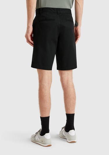  Erkek Siyah Chino Bermuda