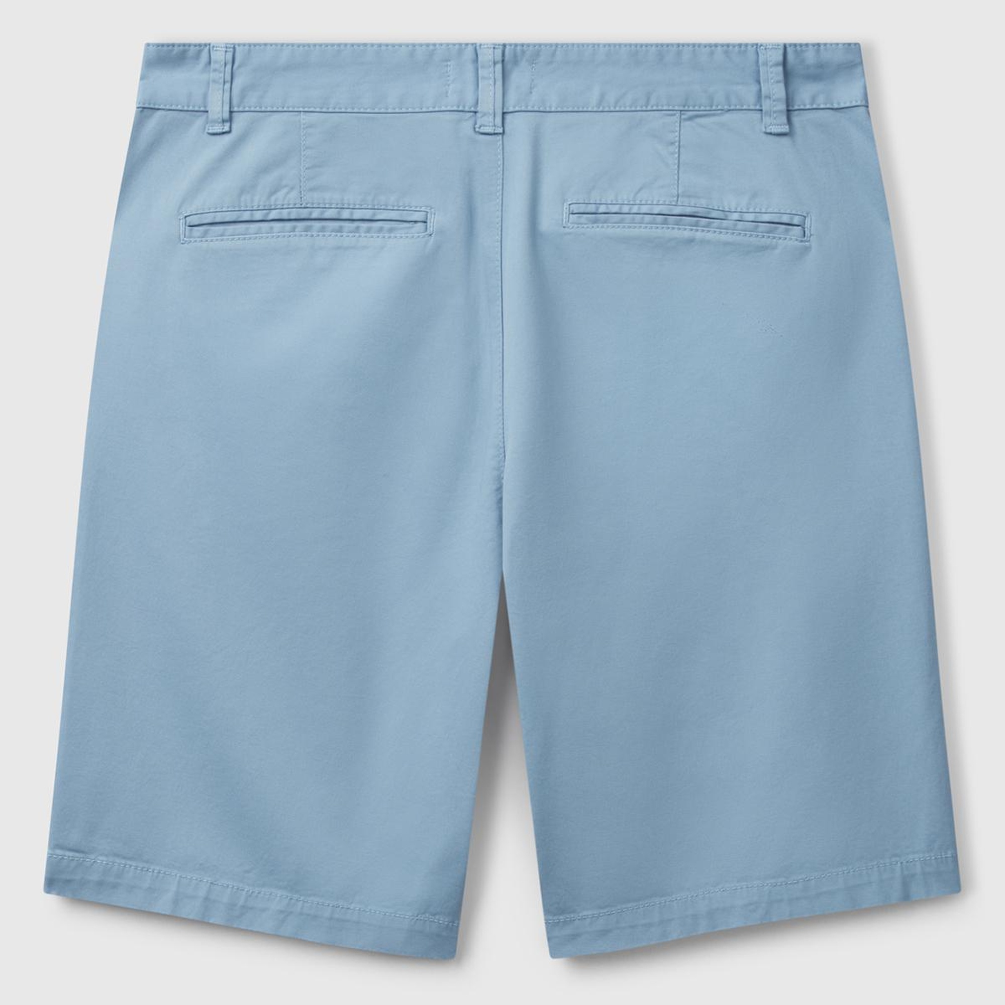 Erkek Açık Mavi Chino Bermuda