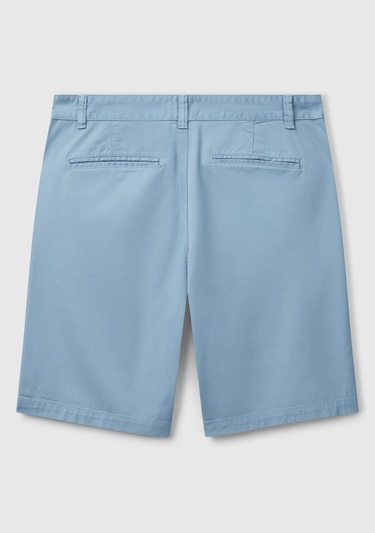  Erkek Açık Mavi Chino Bermuda