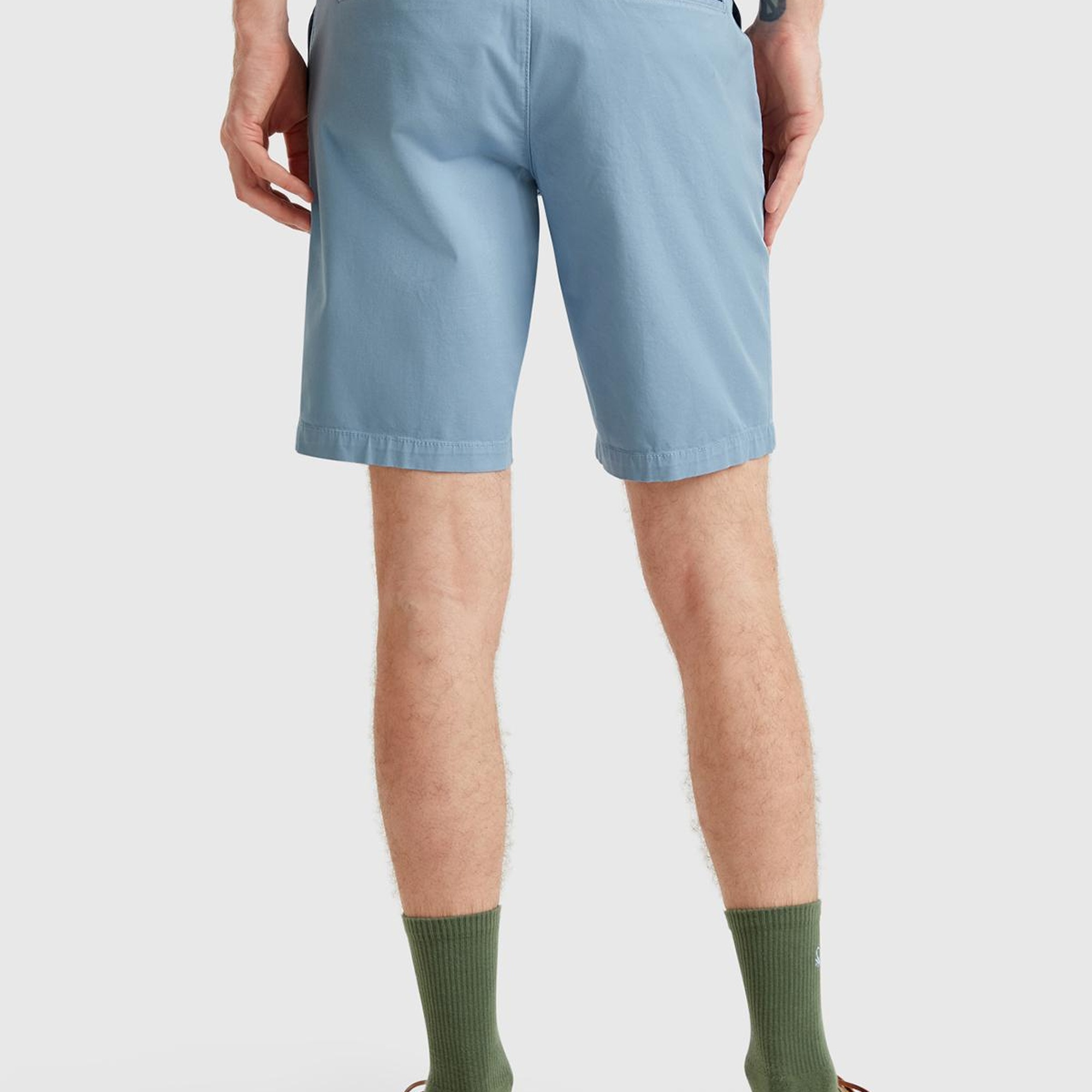 Erkek Açık Mavi Chino Bermuda