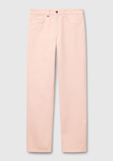  Kadın Pembe %100 Pamuk Normal Bel Regular Fit Denim Pantolon