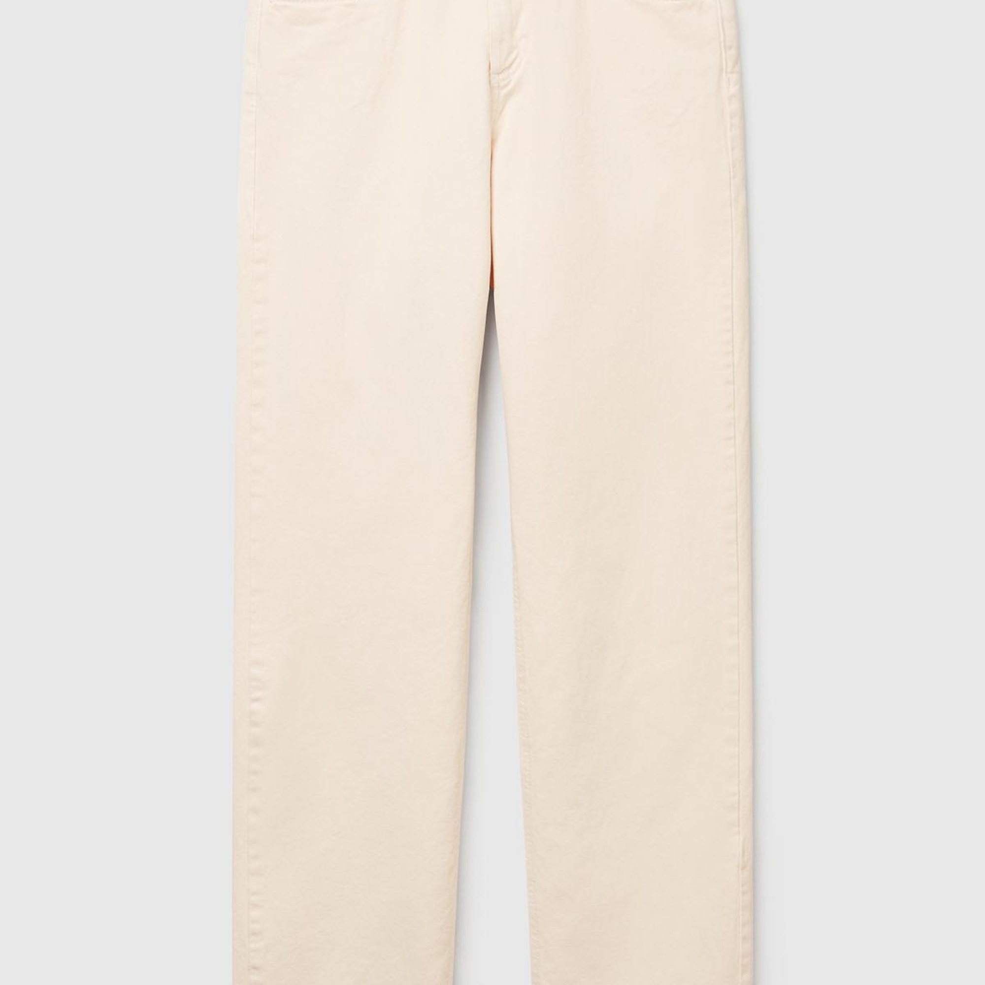 Kadın Krem %100 Pamuk Normal Bel Regular Fit Denim Pantolon