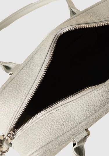  Kadın Açık Mavi Kabartma Logolu Çift Saplı Omuz Çantası