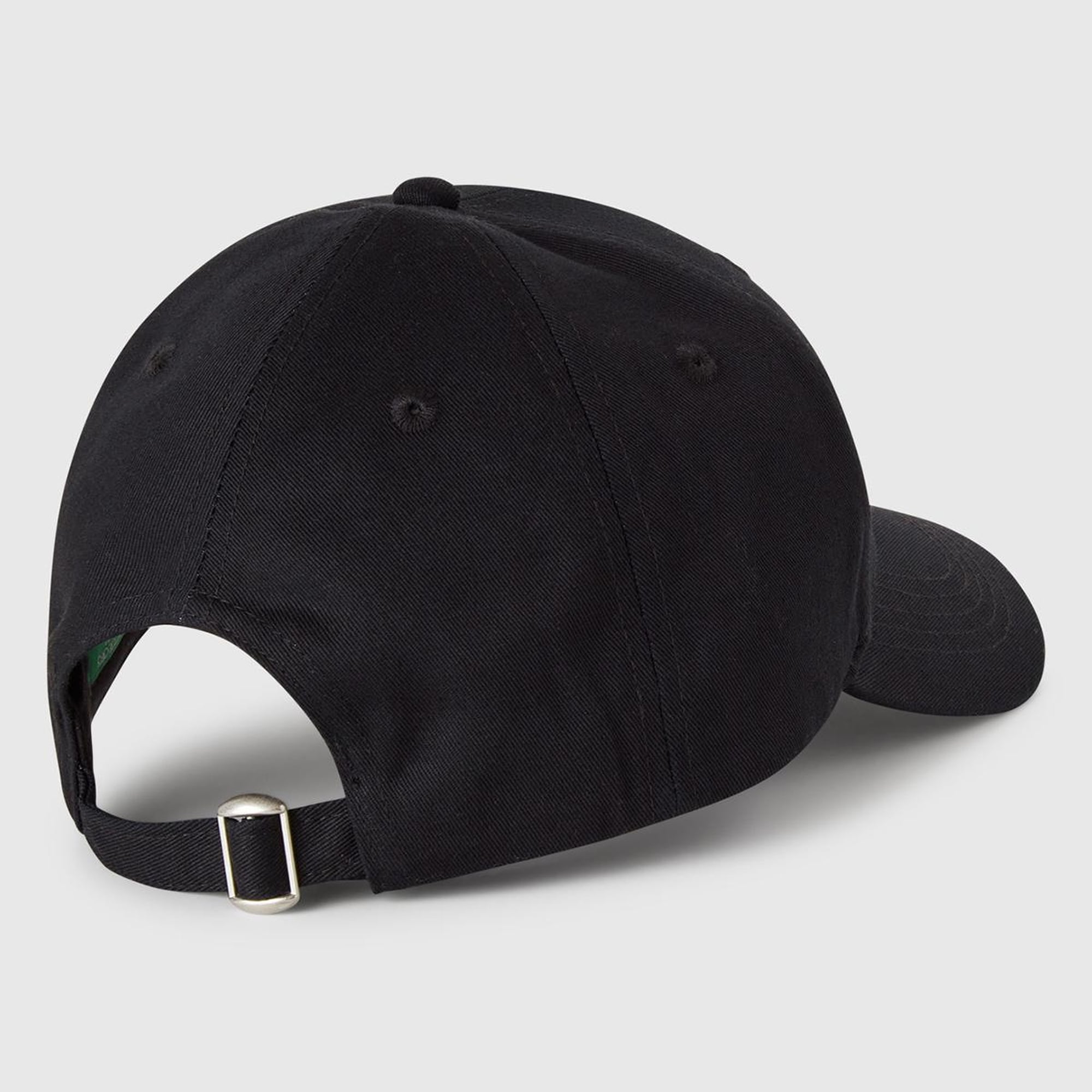 Erkek Siyah Önü Logo İşlemeli Beyzbol Şapkası