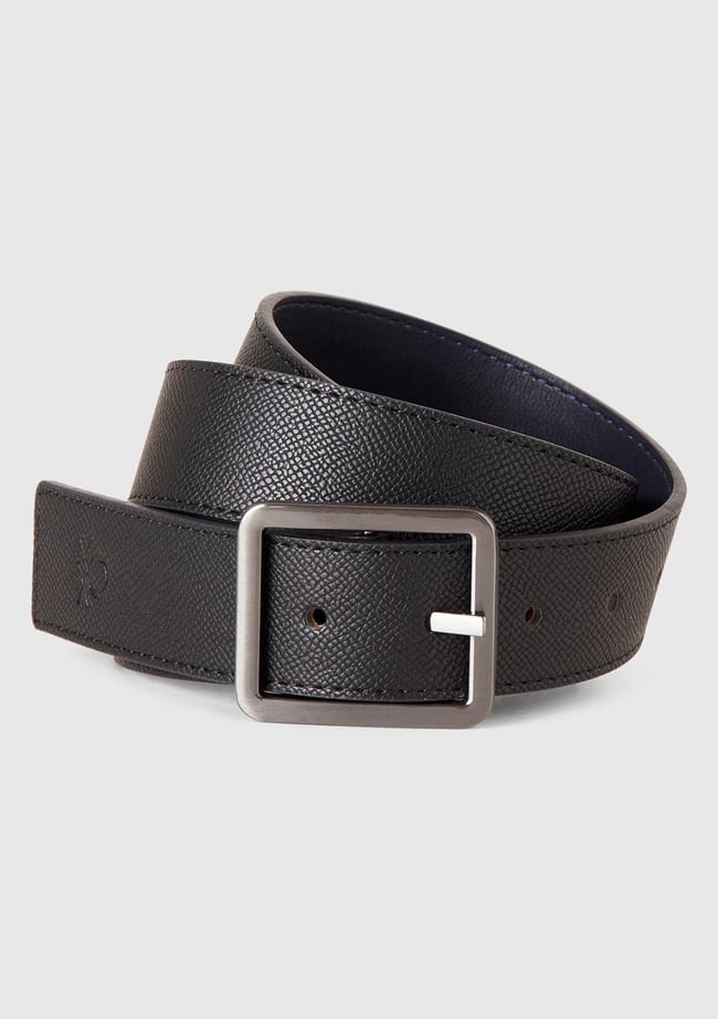  Erkek Siyah Çift Taraflı Kemer-BELT