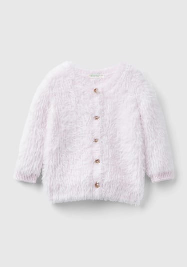  Bebek Açık Pembe Önü Düğmeli Hırka