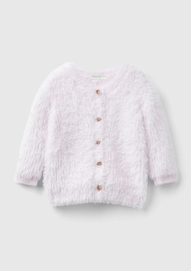  Bebek Açık Pembe Önü Düğmeli Hırka