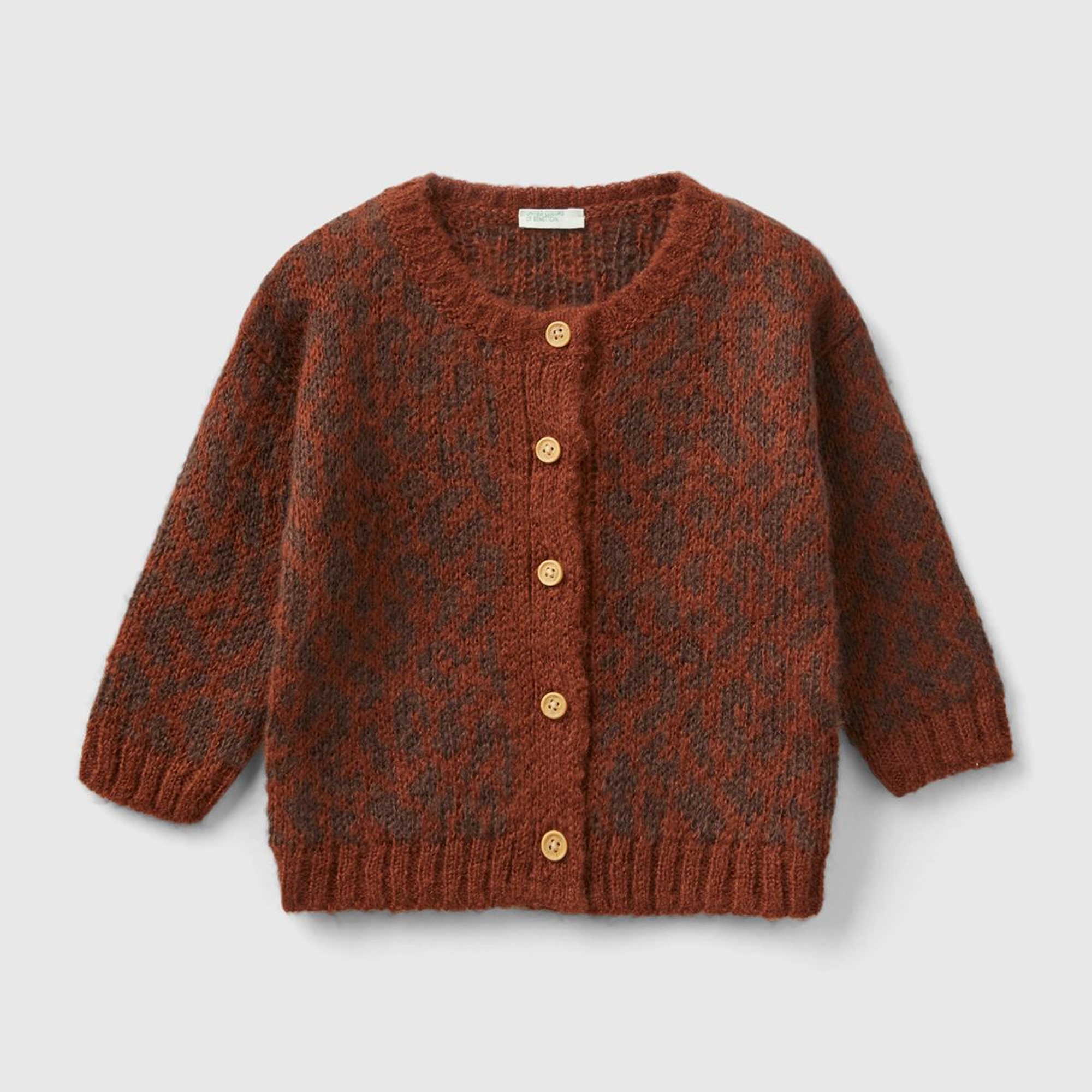 Bebek Tamamı Leopar Desenli Hırka