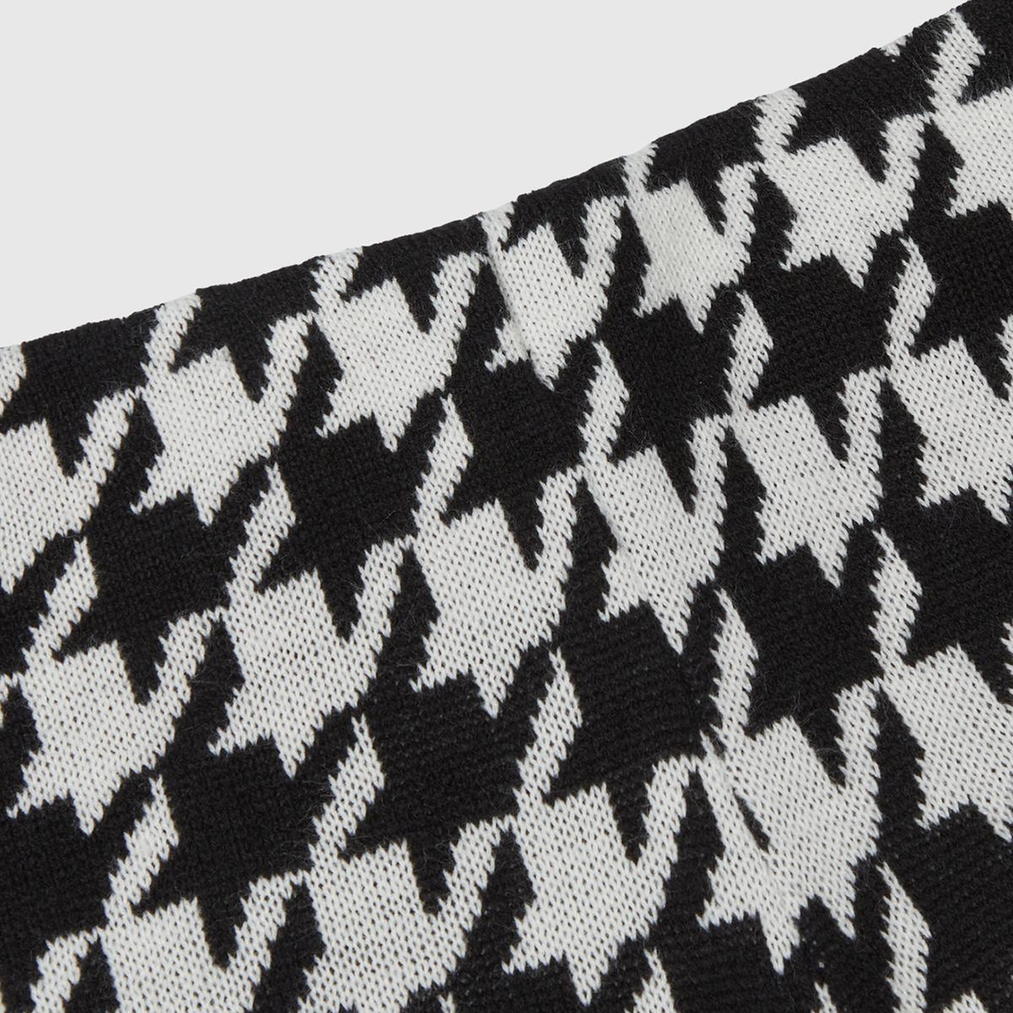 Kız Çocuk Siyah Tamamı Desenli Geniş Paça Pantolon