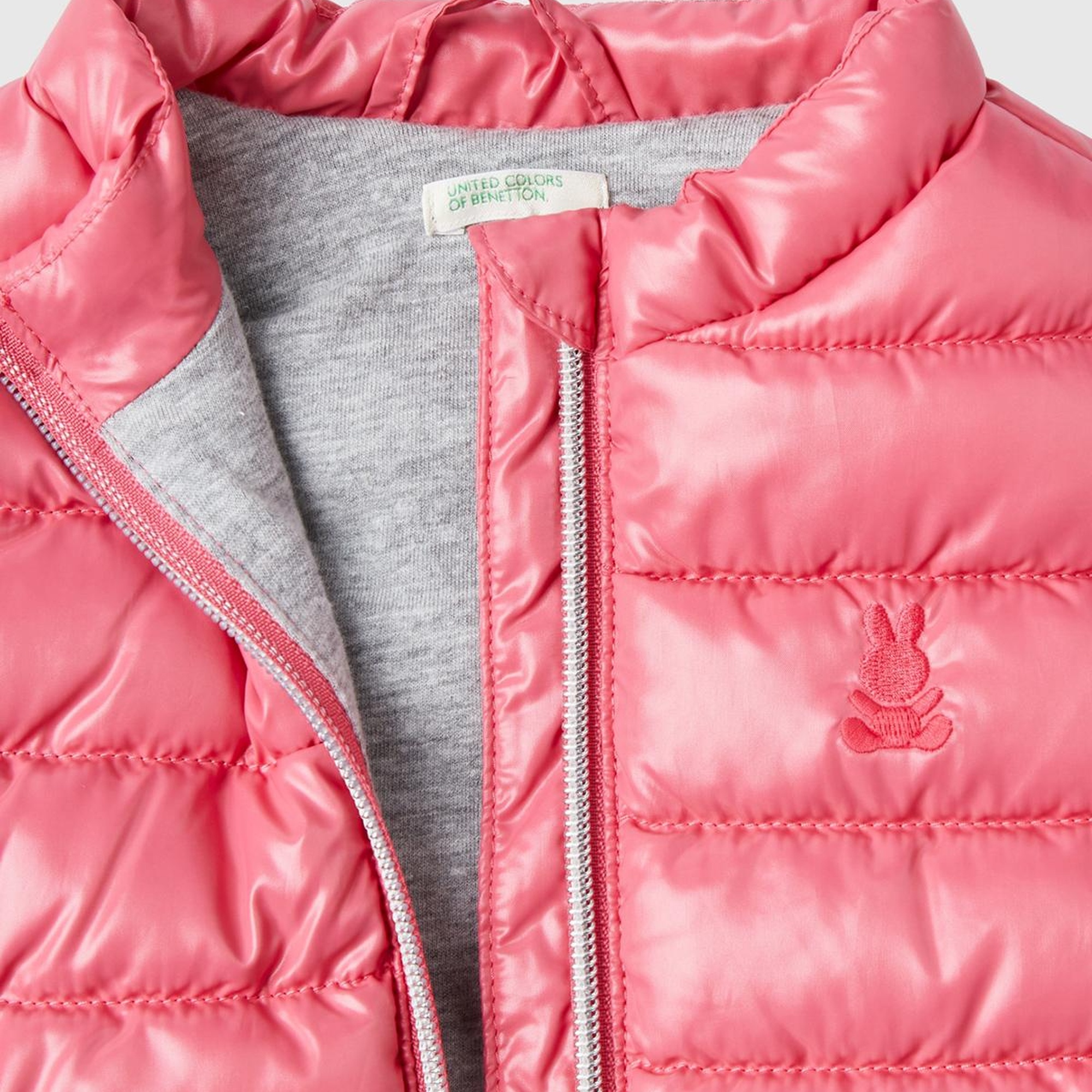 Bebek Fuşya Logolu Parlak Yelek